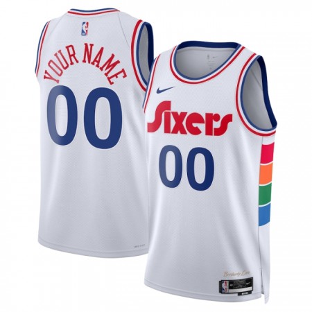 Män Philadelphia 76ers Tröja Skräddarsydda Nike 2024-25 City Edition Vit Swingman Män Philadelphia 76ers Tröja Skräddarsydda Nike 2024-25 City Edition Vit Swingman
